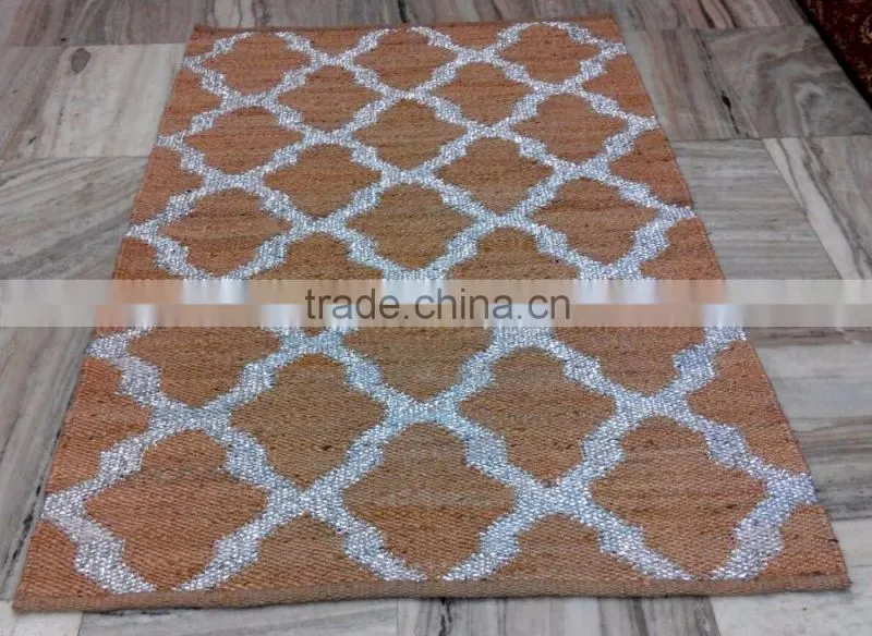 Jute Hemp Metallic Rugs Jaipur Indian Jute rugs