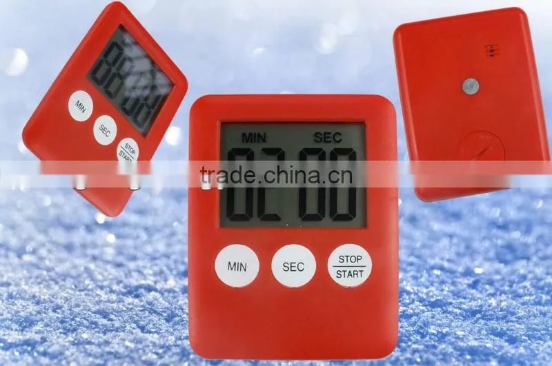 Silver portable magnetic digital eletric countdown timer
