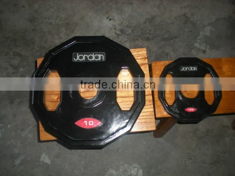 black rubber coated plates with handle cuts alex weight plate