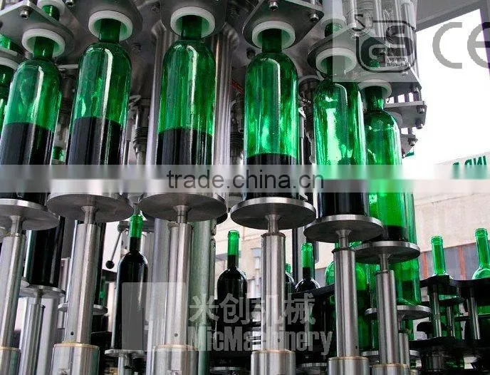 MIC-36-8 3in1 automtic glass bottle wine filling machine