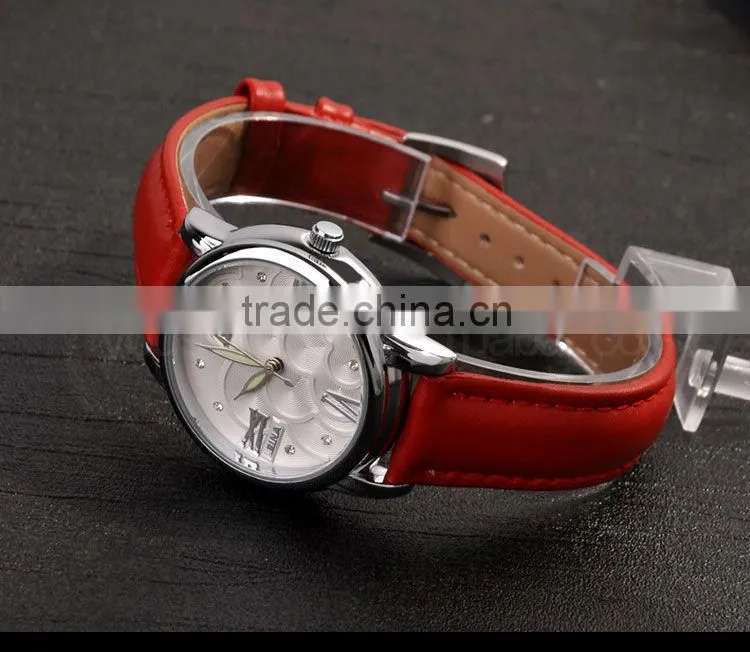 Leather Strap Women Wrist Watch Gift