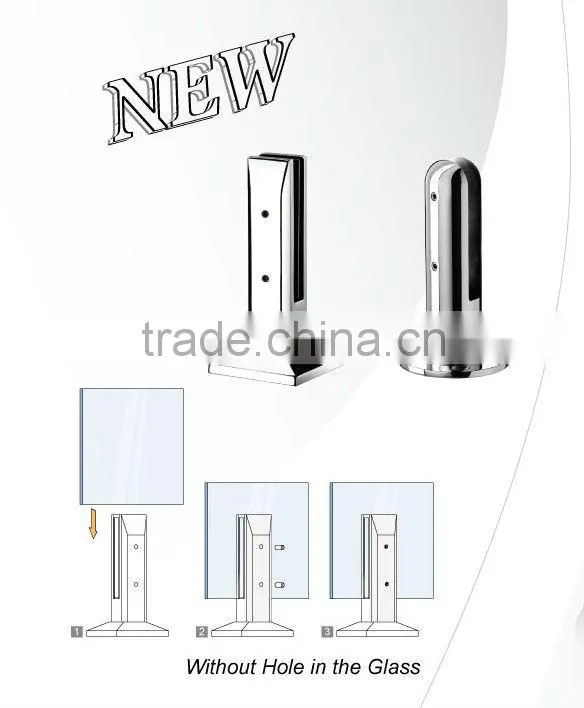 Frameless Pool Fencing Spigot Square Spigot with Base Plate 2205 Glass Spigot Deck Mounted