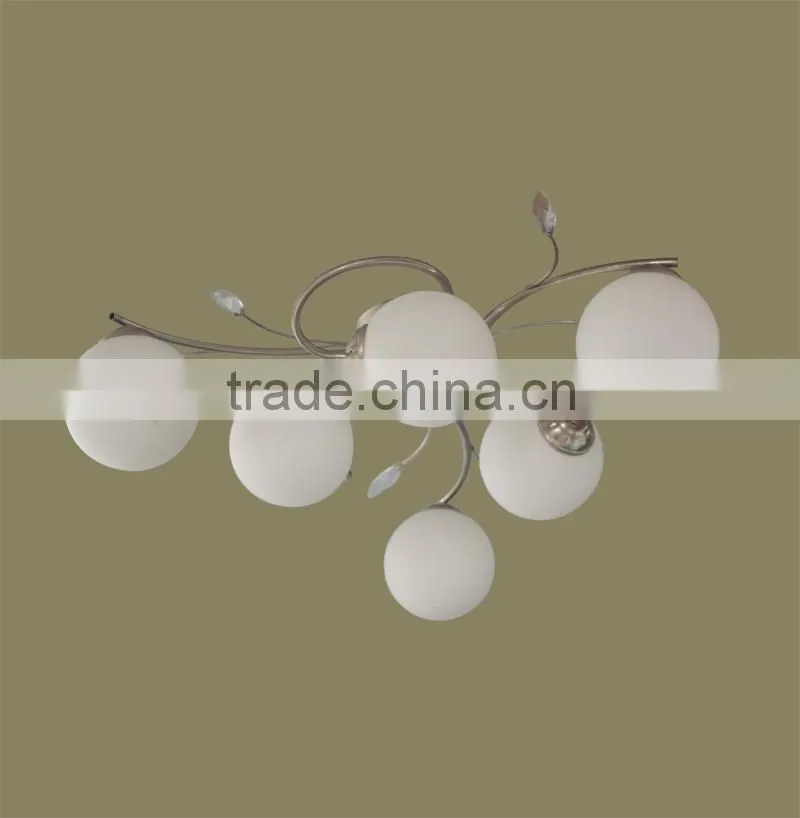 sconces light/ pure white round glass lampshade /E14 ball wall lamp indoor decoration