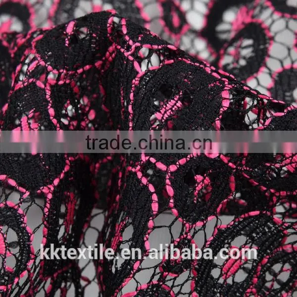 New arrival 2014 best price 85% Nylon 15% Polyester cord lace/net lace fabric