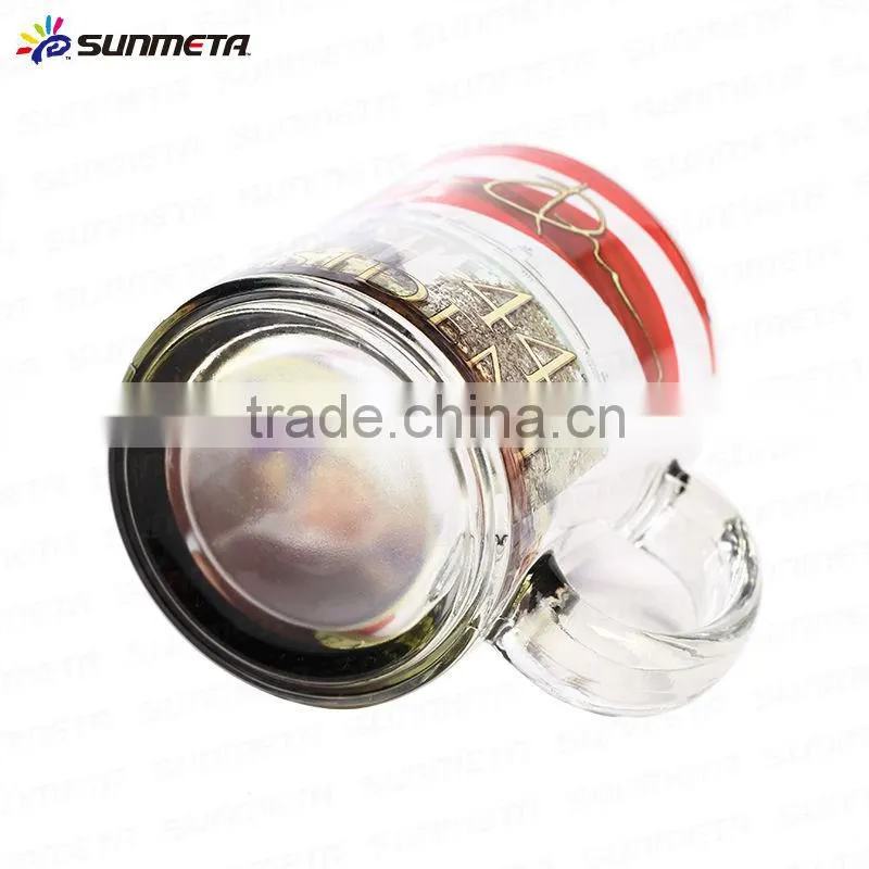 Sunmeta glass cup for sublimation glass beer mug for custom printed mug MKB-06