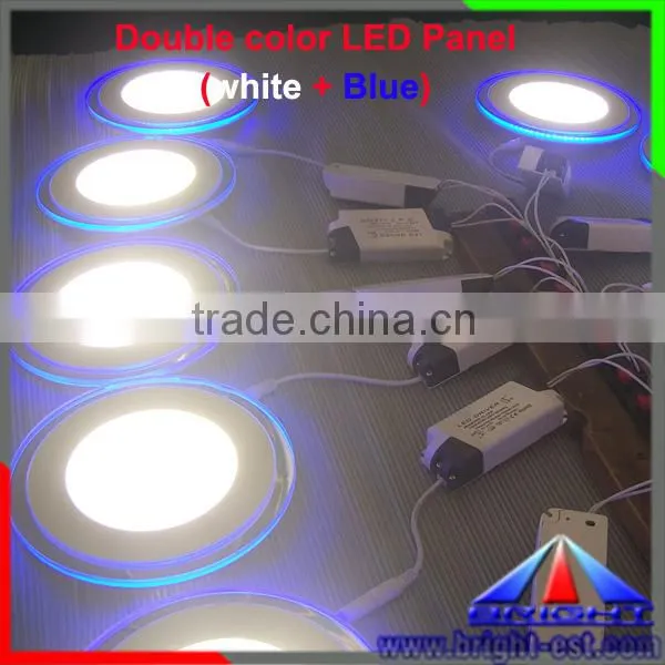 led whie + blue led panel lights color mixed ceiling panel