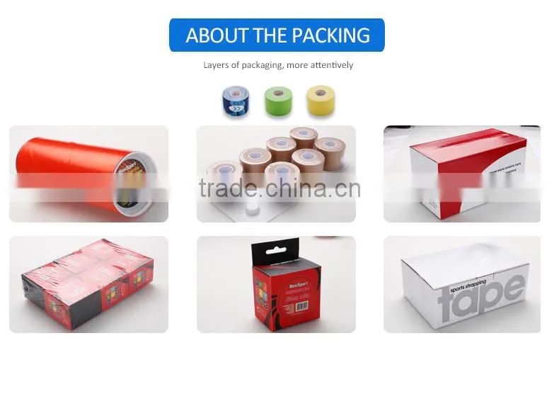 3.8cm*13.7m Cotton Adhesive Skin Strong Rigid Strapping Zinc Oxide Sports Tape