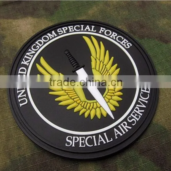 Top quality pvc rubber patch armband badge patches