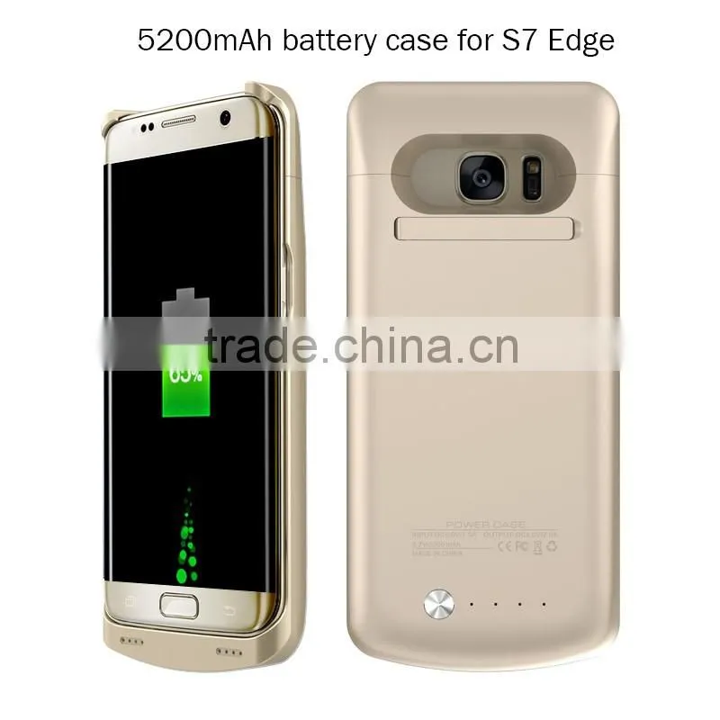 Mobile phone shell power bank 5200mah battery case for S7 edge capacity 5200mah power bank