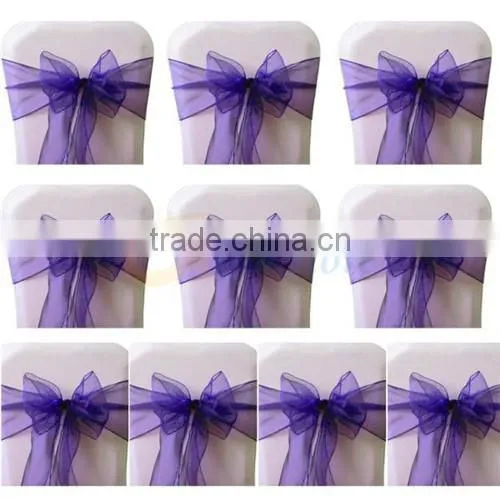100% Polyester Organza Chair Sash for Wedding/Party
