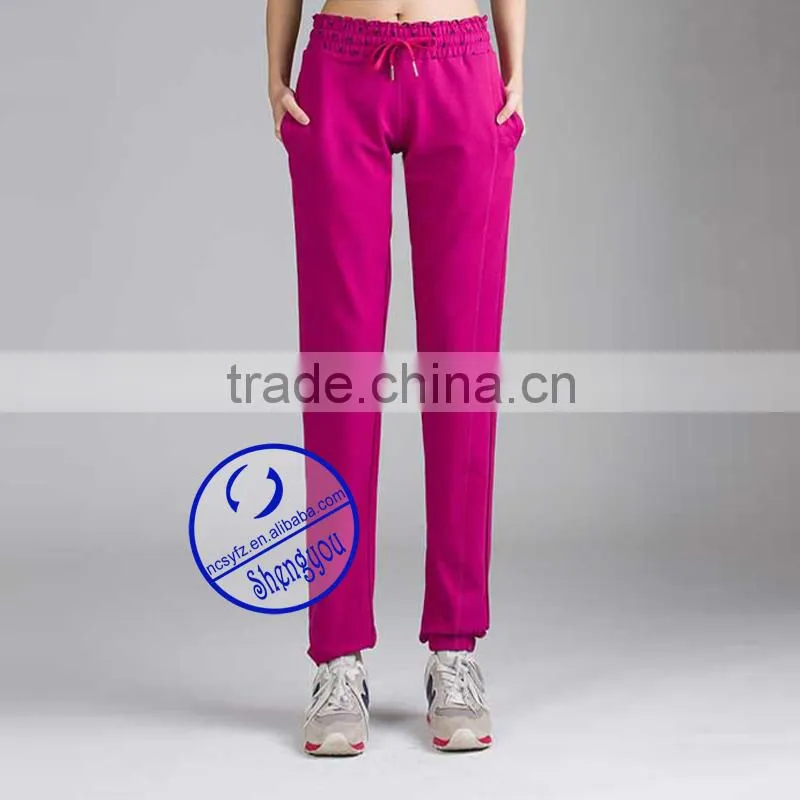 Custom wholesale women fashion jogger pants with pocket