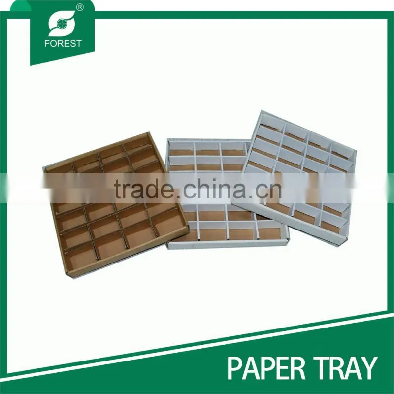 LARGE DISPOSABLE WHITE PAPER TRAYS WITH 24 COMPARTMENTS