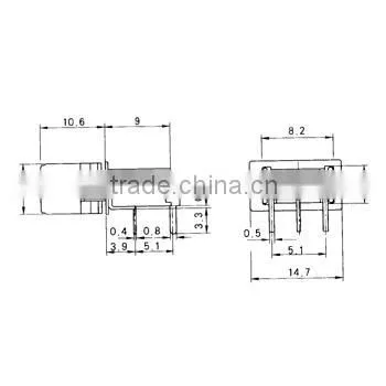 Mini 4 position waterproof toggle switch 3a 250vac
