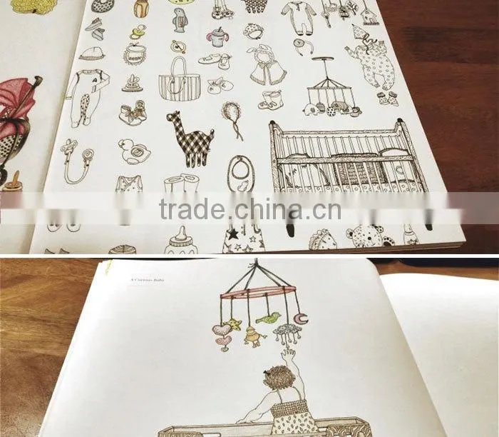 Wholesale secret garden series fashion cafe coloring books for adult