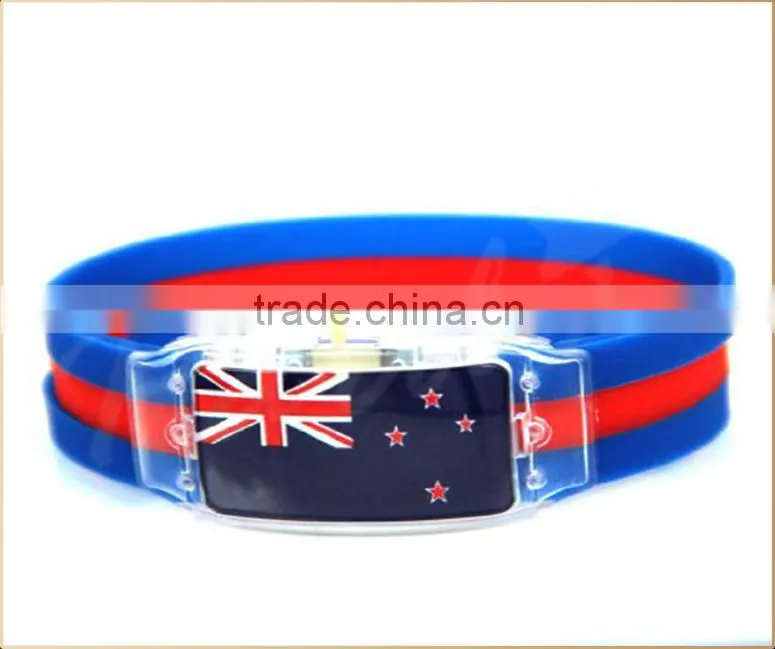 LED flashing flag bracelet with swtich control