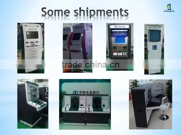 Currency exchange kiosk touch screen kiosk with cash and coin exchange