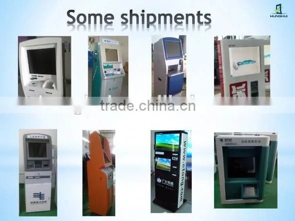 stainless steel wall-mounted waterproof selfservice touchscreen payment kiosk