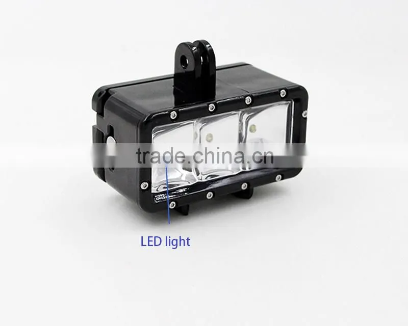 Telesin professional waterproof speedlite video LED light for Go Pro Hero3/3+/4 and SJ4000/5000