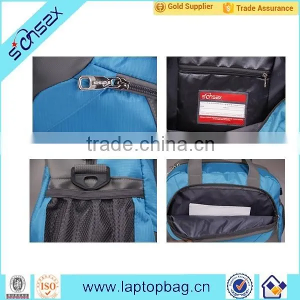 2016 New fashion folding travel bag with shoes compartment