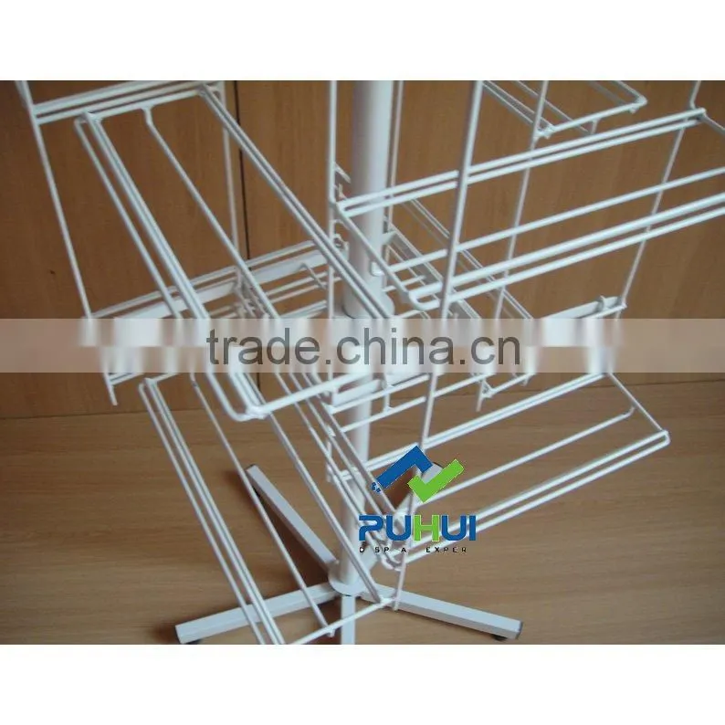 space saving four sides floor cups display stand for USA market