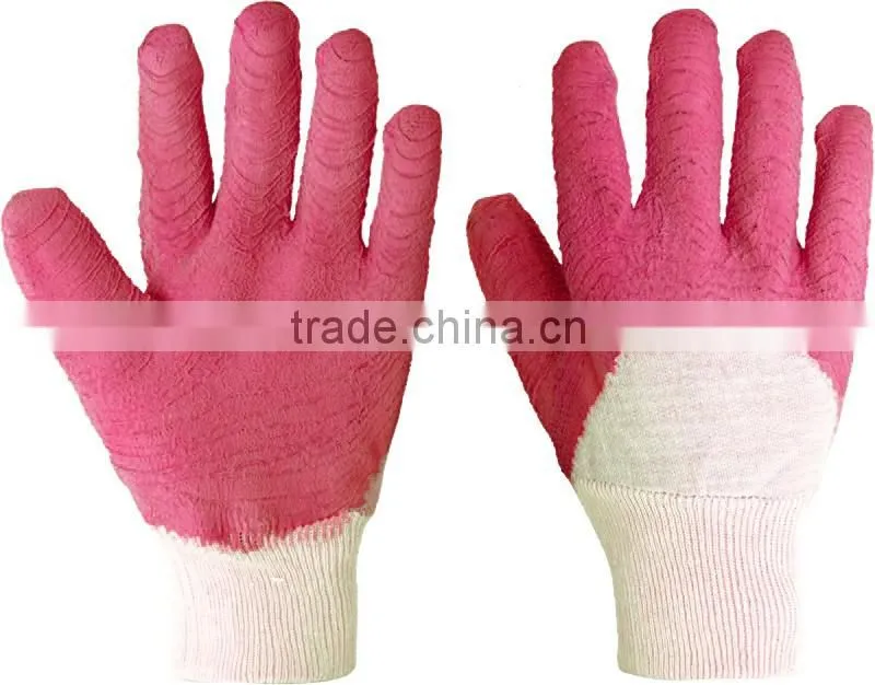 Latex coated gloves