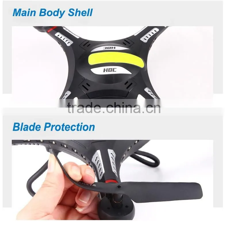 Headless mode drone with camera and LED lights