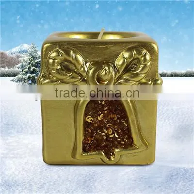 6*6*6 yellow ceramic candle holder