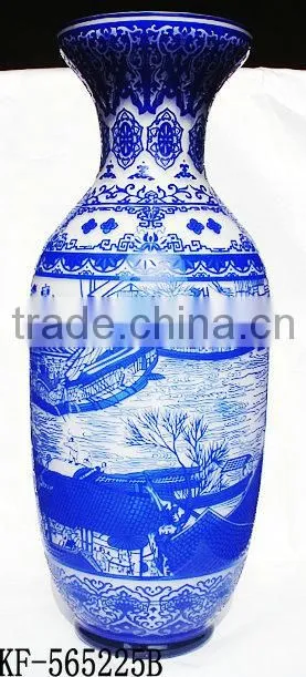 2014 Special 3D-Carved Long-Stem Stained Flower Glass Vase