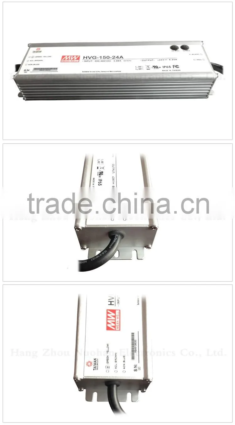 Mean Well 150W 24V led driver street light/ 150W led transformer driver/high power led driver