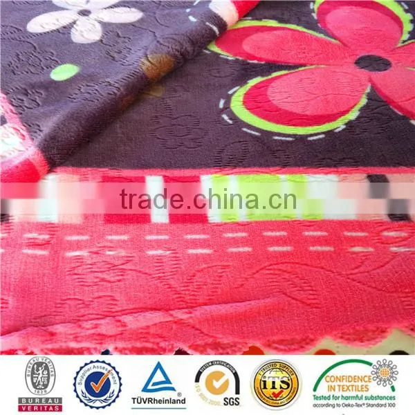 100% POLYESTER FLANNEL FLEECE CUT DESIGN BLANKET