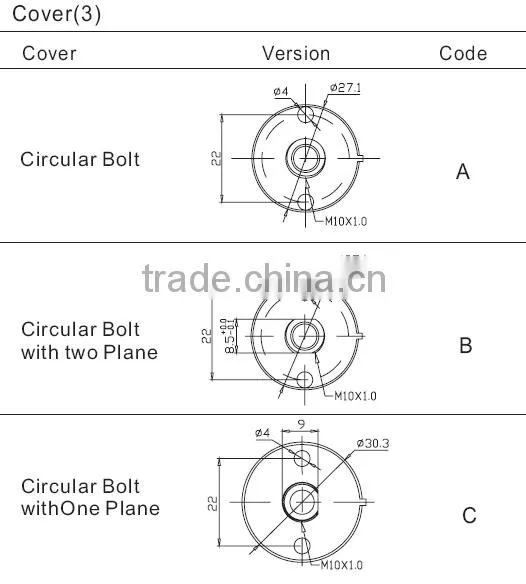 A10 Round rotary switch for appliances, 2-10 positions selection