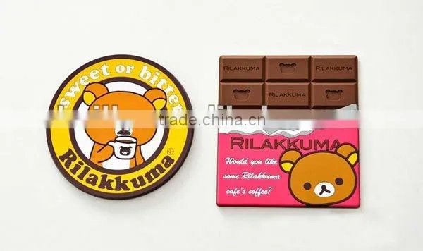 2013 the best-selling multicolor bear silicone cup mat