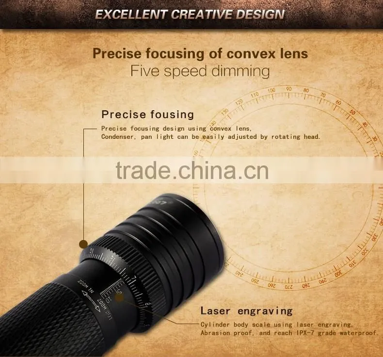 led waterproof best hunting high power led flashlight