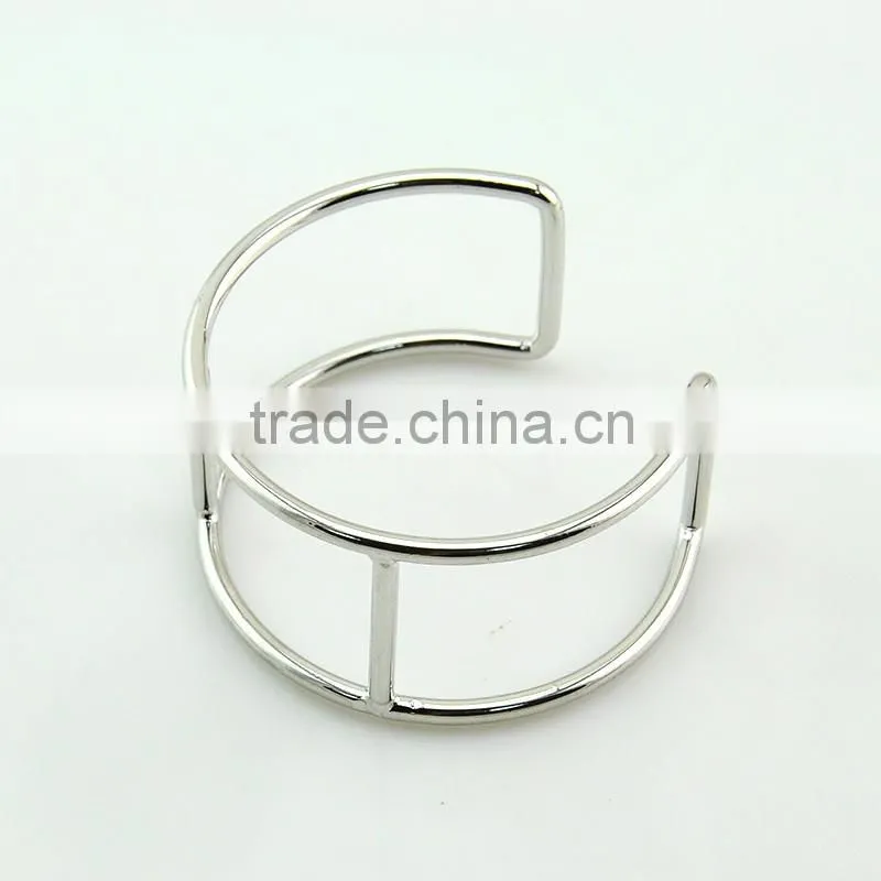 China new silver jewelry bar setting bracelet wide silver bracelet for women