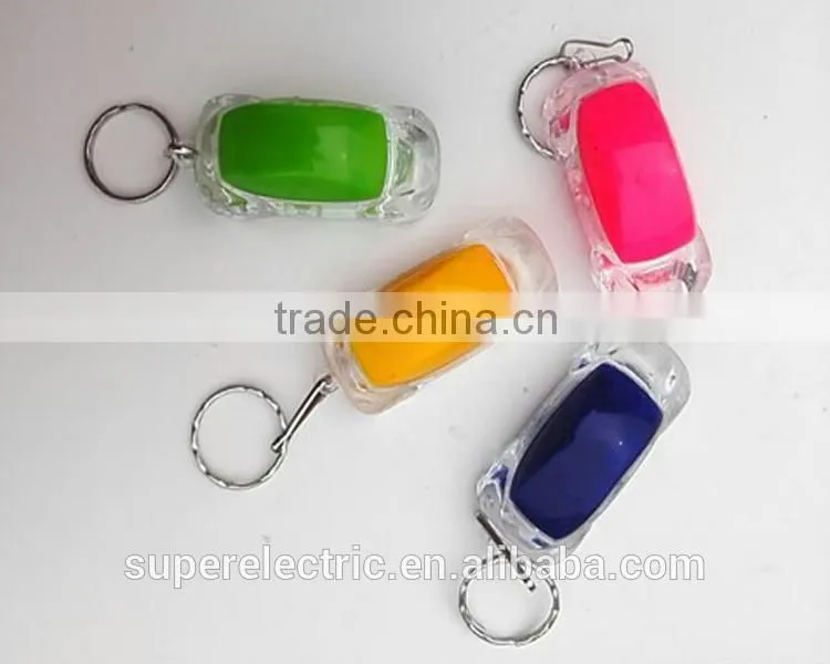 Made in china high quality hot custom made car shape led plastic key chain