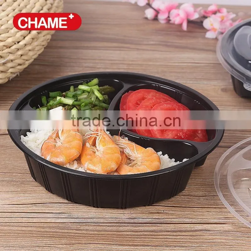 Best selling stackable 3 compartment plastic meal prep container