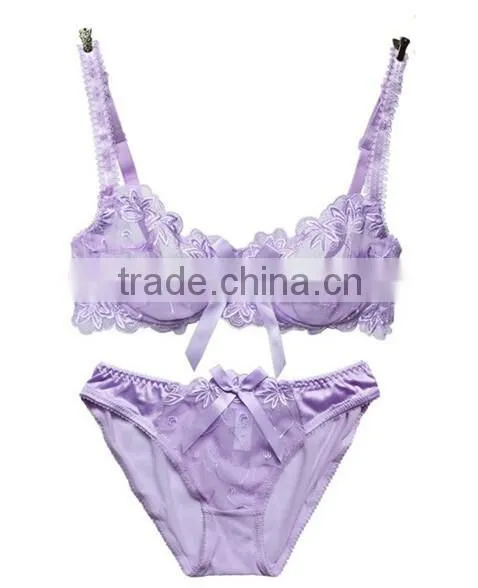 Woman underwear beautiful ultrathin bra set(FPY305)