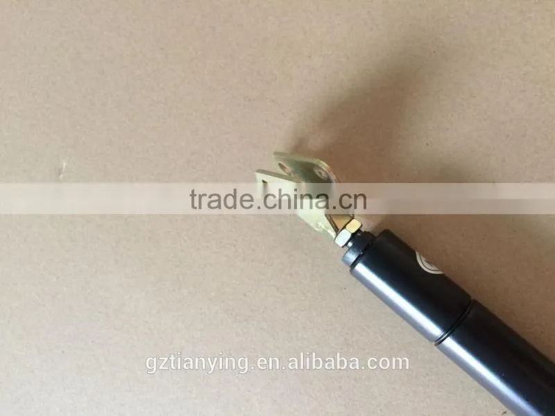 Lockable gas spring with special connector fitting gas struts