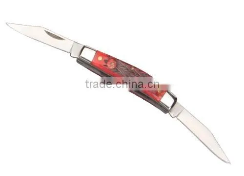 2-blades Wooden Handle Folding Pocket Knife