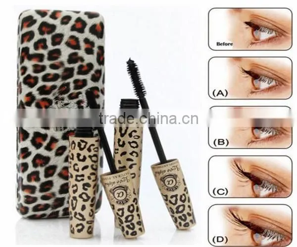 Love Alpha 3D fiber waterproof mascara Length curling and volume love alpha mascara leopard print