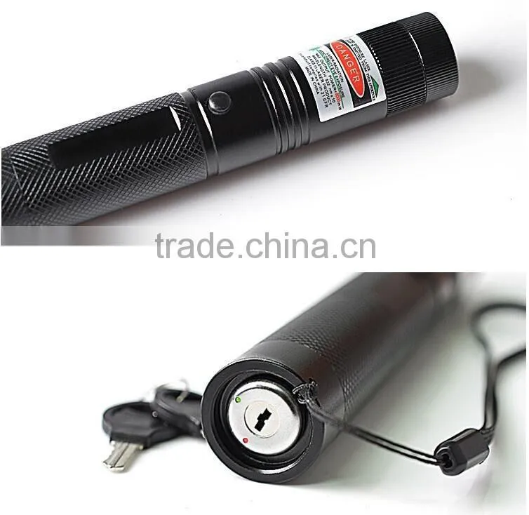 Green High Powered Burning Laser Pointer Lazer Presenter Puntero Verde Caneta Laserpointer + Safe Key Laser pointer 303