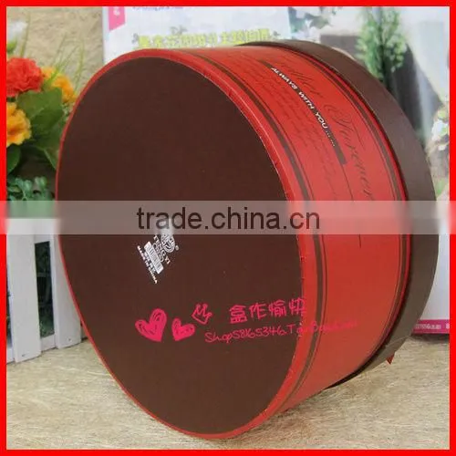 Custom logo round box for hair packaging