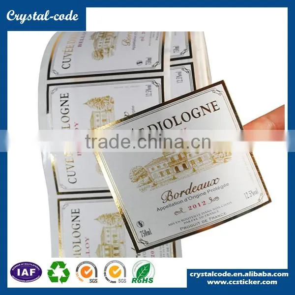 Various materials adhesive labels custom self waterproof adhesive sticker