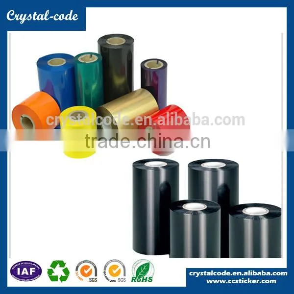 High quaility black color barcode printer machine used wax base ribbon