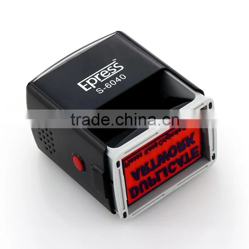 Custom self inked stamp square logo self inking rubber stamps