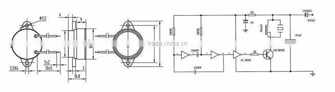 FBPB3017W 100DB high output piezo Alarm transducer piezo buzzer (FBELE)