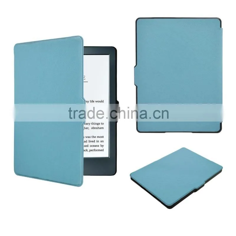 New Arrival Ultra Slim Wake-Sleep Function PU Leather Case for 2016 New Kindle 8th Generation 6 inch e-Reader