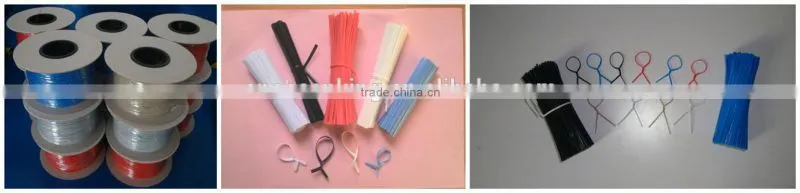 Plastic coated red twist ties with iron core