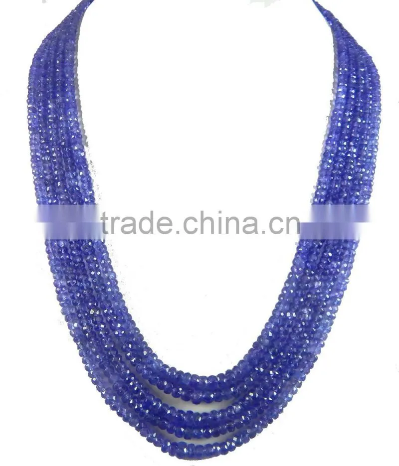 best price Natural Royal Blue AA quality Tanzanite Roundel faceted Beads, tz beads