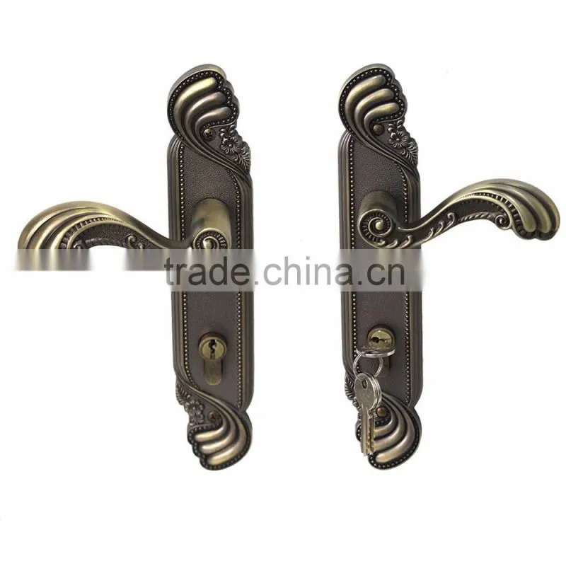 TRI-CIRCLE zinc alloy double handle door lock, handle door lock set